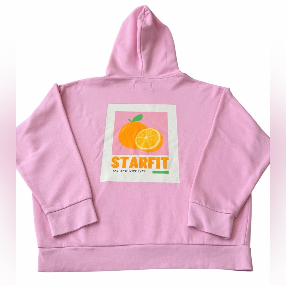 Starfit‎ Citrus Squeeze Pink Women's Hooded Sweatshirt Size XL